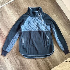 Abercrombie & Fitch Women’s Quilted Fleece Snap Pullover Sweater – Size Small